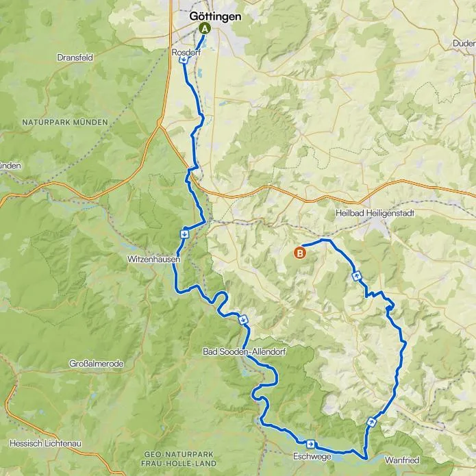 Radtour von Göttingen nach Thalwenden über die Werra