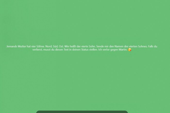 Jemands Mutter hat vier Söhne